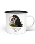 Emaille-Tasse "It Must(ang) be love"
