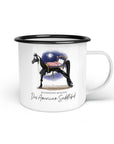 Emaille-Tasse "American Saddlebed"