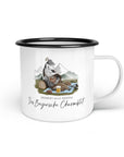 Emaille-Tasse "Bayerisches Charmeblut"