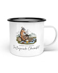 Emaille-Tasse "Bayerisches Charmeblut"