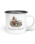 Emaille-Tasse "Bayerisches Charmeblut"