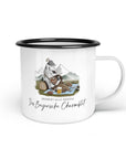 Emaille-Tasse "Bayerisches Charmeblut"