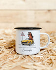 Emaille-Tasse "Cruisados"