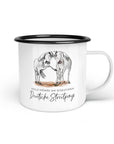Emaille-Tasse "Deutsche Streitponys"