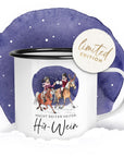 Emailletasse "Hü-Wein" | Englisch