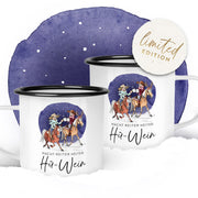 2er-Set "Hü-Wein" | Emaille | Western