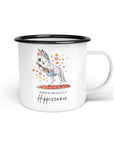 Emaille-Tasse "Hippizzaner"