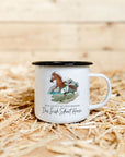 Emaille-Tasse "Irish Short Horse"