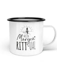Emaille-Tasse "Morgen Ritt-ual"