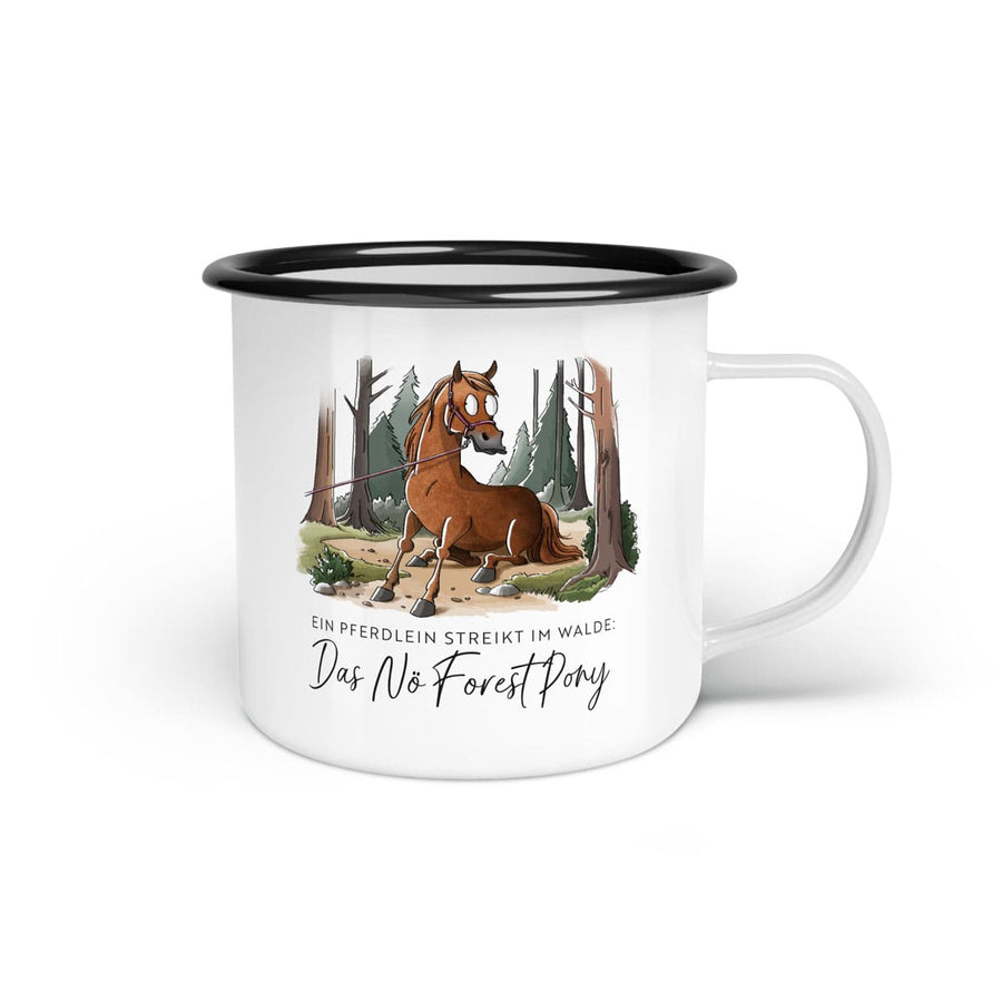 Emaille-Tasse "Nö Forest Pony"