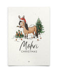 Strohpapier-Postkarte "Möhri Christmas"