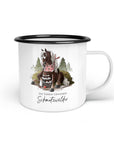 Emaille-Tasse "Schmatzwälder"