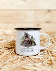 Emaille-Tasse "Schmatzwälder"