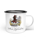 Emaille-Tasse "Schottisches Styleland Pony"