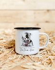 Emaille-Tasse "Drum-Horse"