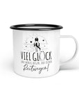 Emaille-Tasse "Auf deinen Reitwegen"