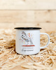 Emaille-Tasse "Hippizzaner"