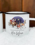 Emailletasse "Hü-Wein" | Kutsche