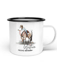 Emaille-Tasse "Frohe Western"