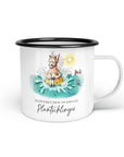 Emaille-Tasse "Plantschlinger"