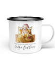 Emaille-Tasse "Golden Bed Riever"