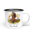 Emaille-Tasse "Peaceländer"