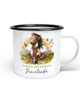 Emaille-Tasse "Peaceländer"