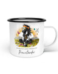 Emaille-Tasse "Peaceländer"