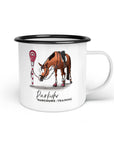 Emaille-Tasse "Parkuhr-Training"