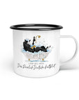 Emaille-Tasse "Reinlich Deutsches Kaltblut"