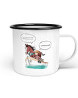 Emaille-Tasse "Horsemanship"