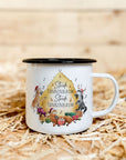 Emaille-Tasse "Stroh Tannenbaum"