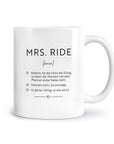 Tasse "mrs. ride Definition"