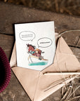 Strohpapier-Postkarte "Horsemanship"