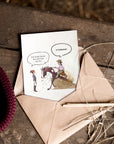 Strohpapier-Postkarte "It's reining"
