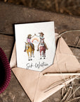 Strohpapier-Postkarte "Sch-Western"