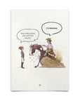 Strohpapier-Postkarte "It's reining"