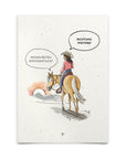Strohpapier-Postkarte "Richtung Western"