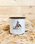 Emaille-Tasse "Ess-Dressur"