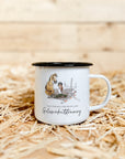 Emaille-Tasse "Gelassenheitstraining"