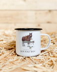 Emaille-Tasse "Kau-Boy"