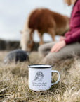 Emaille-Tasse "Ponyhof"