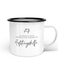 Emaille-Tasse "Aufstiegshilfe"