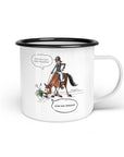 Emaille-Tasse "Ess-Dressur"