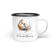 Emaille-Tasse "Gelassenheitstraining"
