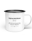 Emaille-Tasse "Equalestrian"