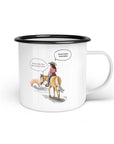 Emaille-Tasse "Richtung Western"