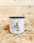 Emaille-Tasse "Richtung Western"