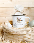 Emaille-Tasse "Egg-questrians"