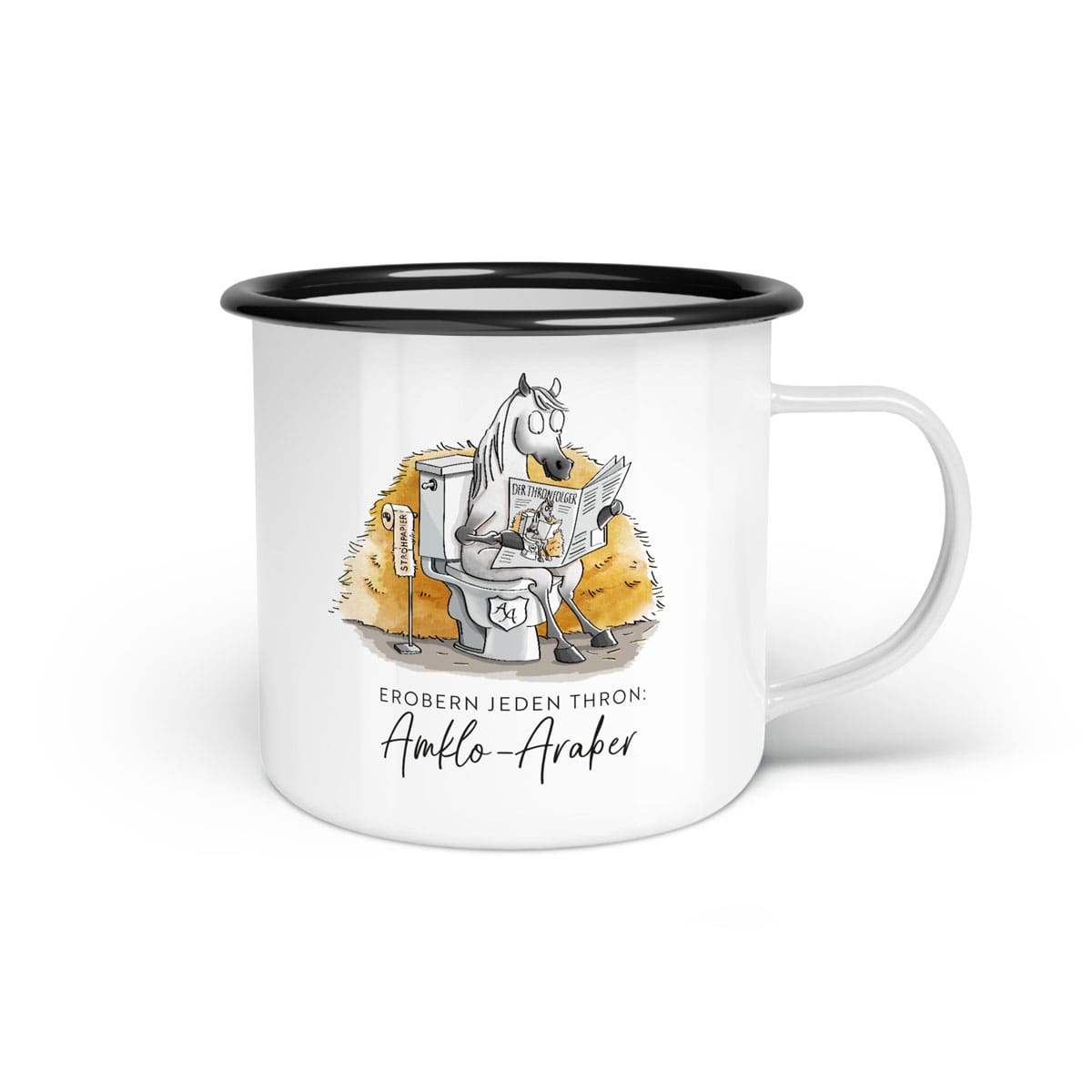 Emaille-Tasse "Amklo-Araber"